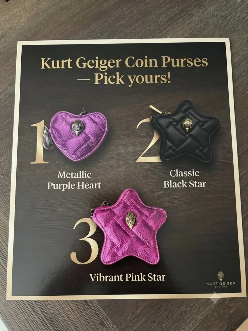 Kurt Geiger Coin Purse with Box & Tags - Pick yours